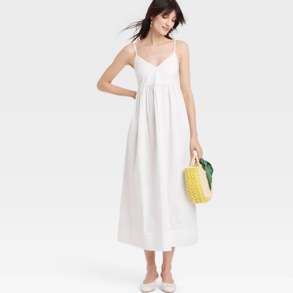 A New Day maxi women's seersucker a line dress size XL